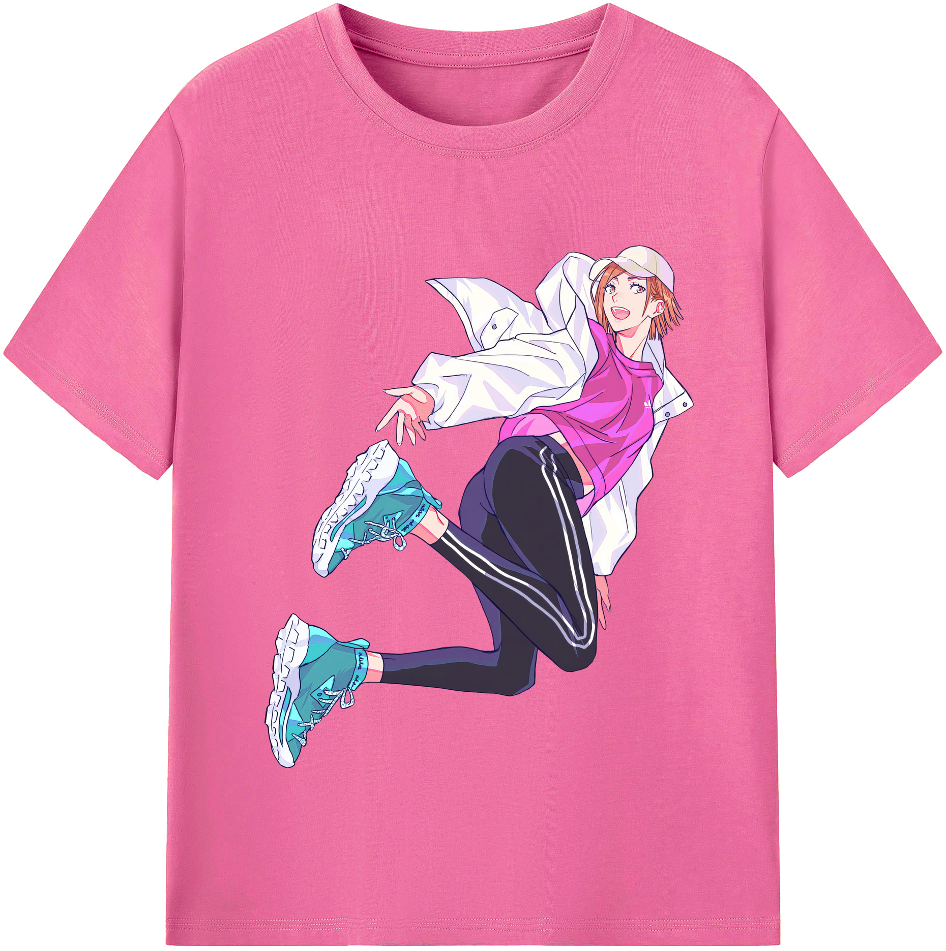 （画像用） 呪術廻戦 Jujutsu Kaisen レディースカジュアルプリントTシャツ（綿100％）